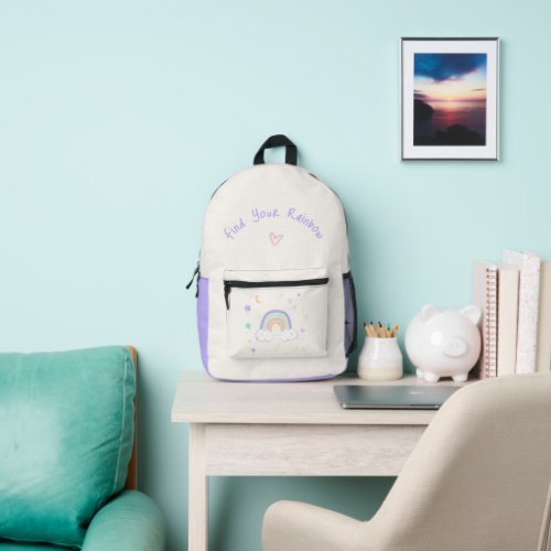 Pastel Rainbow Dreams School Backpack