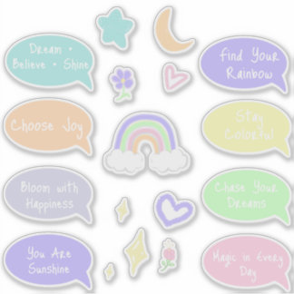 Pastel Rainbow Dreams Sticker Sheet