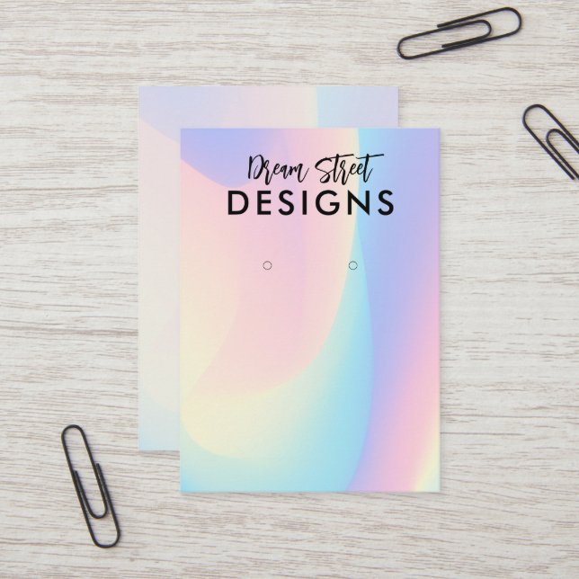 Pastel Rainbow Earring Display Card (Front/Back In Situ)