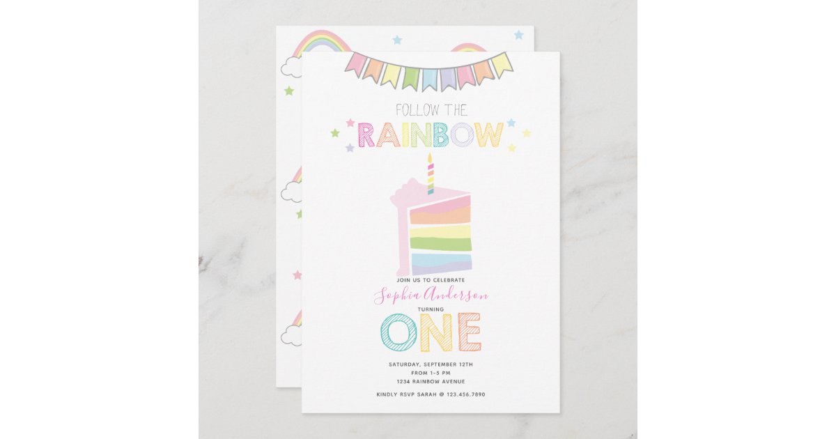 Fun and Flex Printed Rainbow Pastel Theme Birthday