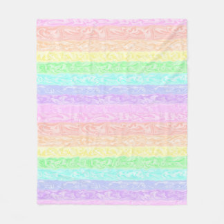 Pastel Rainbow Fleece Blanket