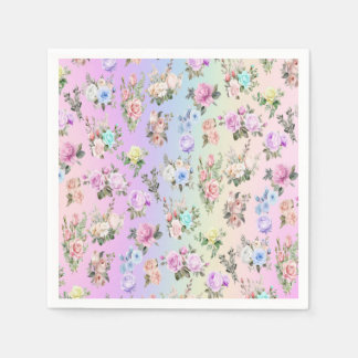 Pastel Rainbow Flowers Napkins