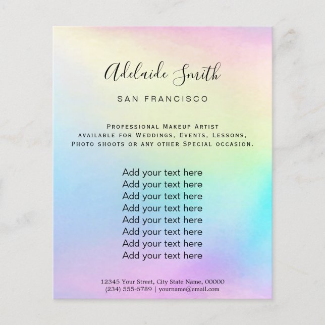 pastel rainbow flyer (Front)