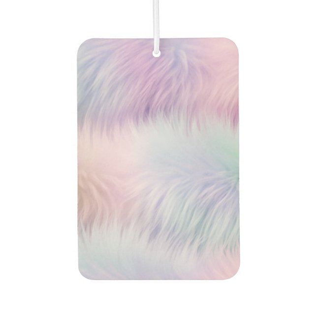 Pastel Rainbow Fur Air Freshener (Front)