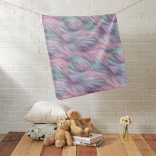 Pastel Rainbow Fur Baby Blanket