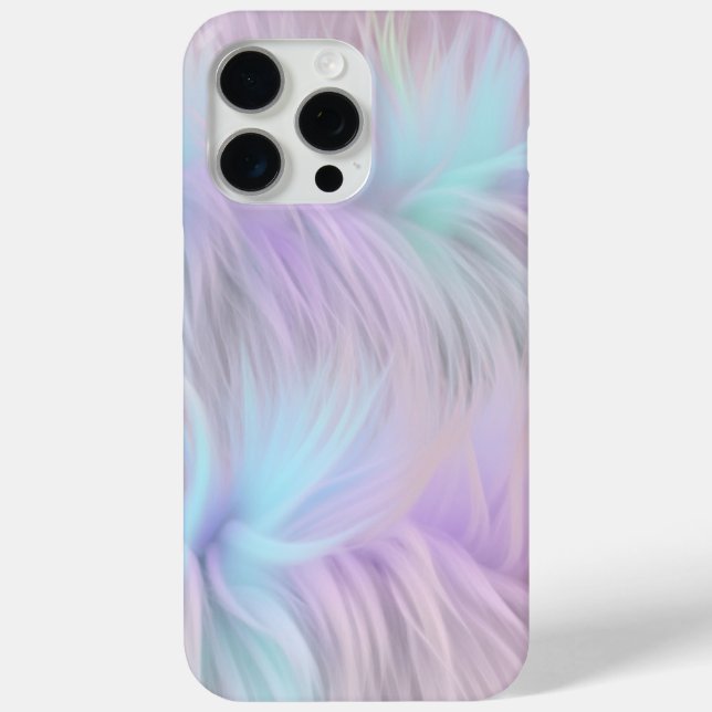Pastel Rainbow Fur Case-Mate iPhone Case (Back)