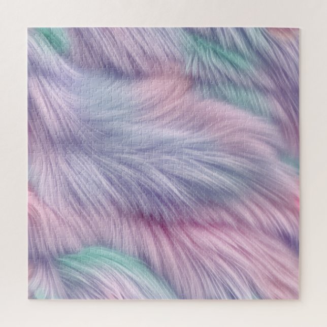 Pastel Rainbow Fur Jigsaw Puzzle (Vertical)