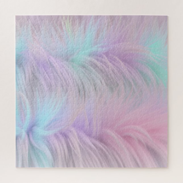 Pastel Rainbow Fur Jigsaw Puzzle (Vertical)