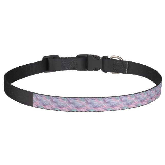 Pastel Rainbow Fur Pet Collar (Front)