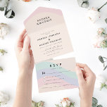 Pastel Rainbow Gay Pride LGBTQ Colorful Wedding All In One Invitation<br><div class="desc">Surprise your friends and family with these modern,  colorful,  trendy all in one wedding invitations,  featuring your custom details. Easily add your own details by clicking on the "personalize" option.</div>