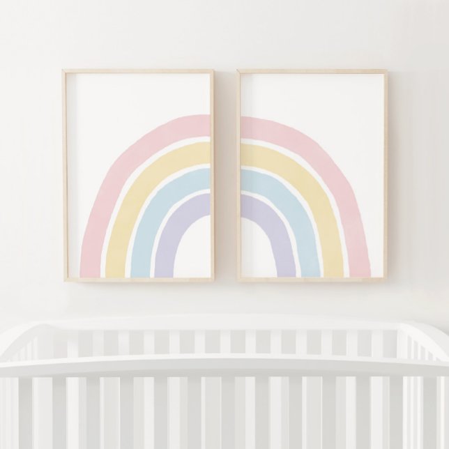 Pastel Rainbow Girl Nursery Decor Wall Art Sets (Creator Uploaded)
