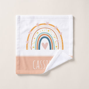 Pastel rainbow girls wash cloth