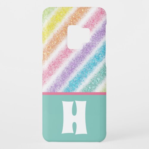 Pastel Rainbow Glitter Color Block Case_Mate Samsung Galaxy S9 Case