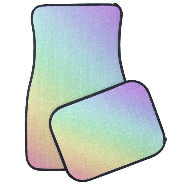 Pastel Rainbow Gradient Car Floor Mats (Set)