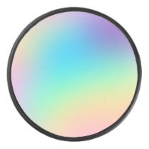 Pastel Rainbow Gradient Hockey Puck