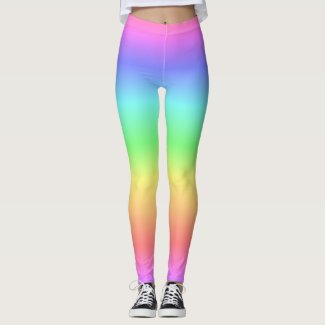 Pastel Rainbow Gradient Leggings