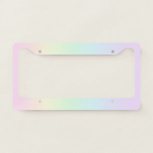 Pastel Rainbow Gradient License Plate Frame