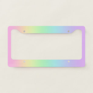 Pastel Rainbow Gradient License Plate Frame