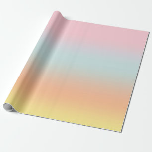 Pastel Rainbow Gradient Ombre Aesthetic Wrapping Paper