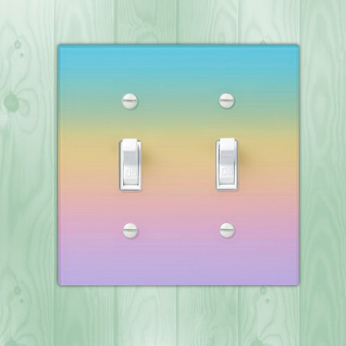 Pastel Rainbow Gradient Ombre Light Switch Cover