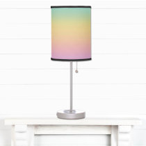 Pastel Rainbow Gradient Ombre Table Lamp