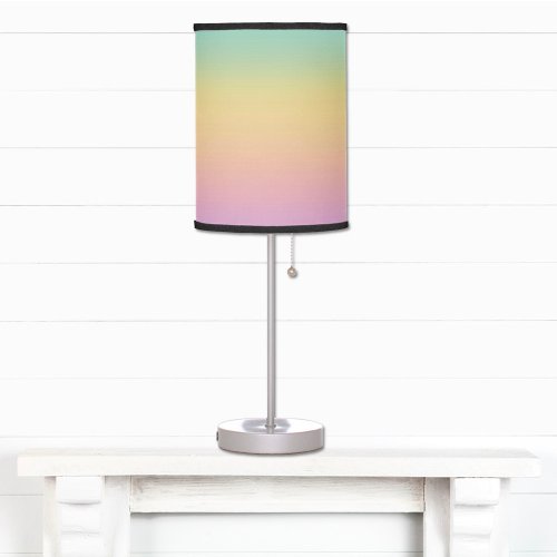Pastel Rainbow Gradient Ombre Table Lamp