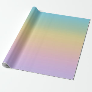 Pastel Rainbow Gradient Ombre Wrapping Paper