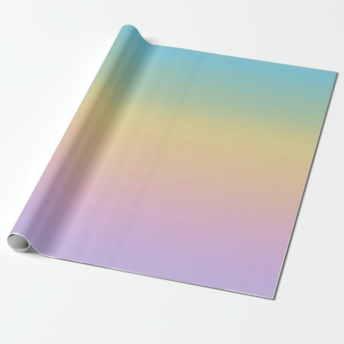 Pastel Rainbow Gradient Ombre Wrapping Paper