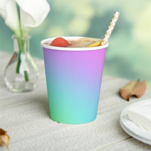 Pastel Rainbow Gradient Paper Cups