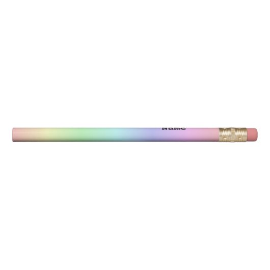 Pastel Rainbow Gradient Pencil (Rotated 90)