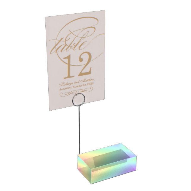 Pastel Rainbow Gradient Place Card Holder (Corner)