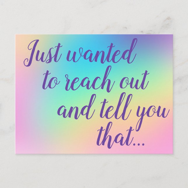 Pastel Rainbow Gradient Postcard (Front)