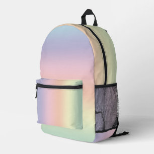 Pastel Rainbow Gradient Printed Backpack