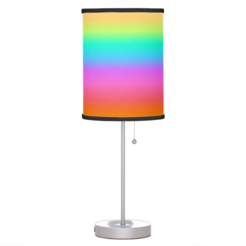 Pastel Rainbow Gradient Table Lamp