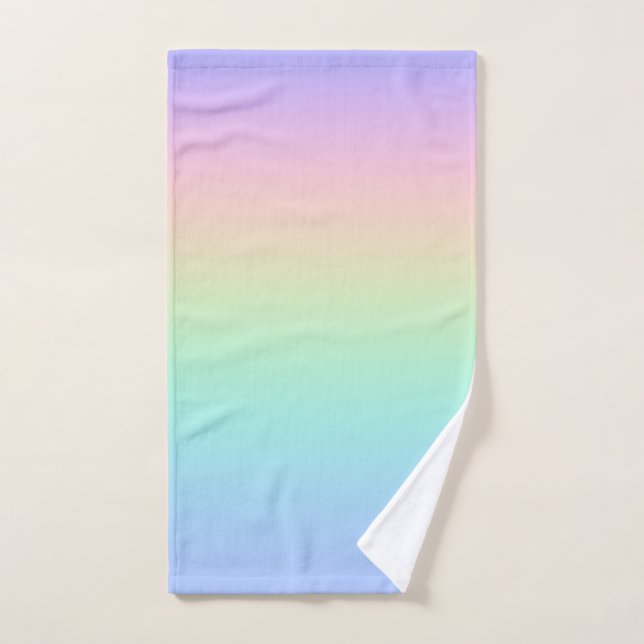 Pastel rainbow hand towel  (Hand Towel)