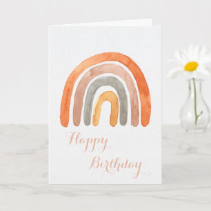 Pastel Rainbow Happy Birthday Card