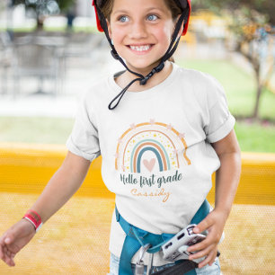 Pastel rainbow heart hello grade T-Shirt