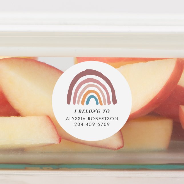 Pastel Rainbow Illustration Boho Belong To Labels (Affixed)