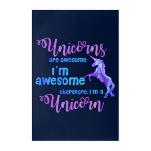 Pastel Rainbow I'm A Unicorn Acrylic Print