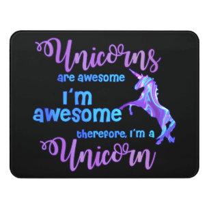Pastel Rainbow I'm A Unicorn Door Sign