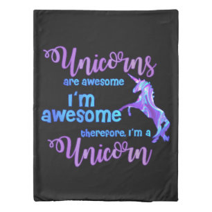 Pastel Rainbow I'm A Unicorn Duvet Cover