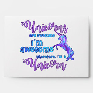 Pastel Rainbow I'm A Unicorn Envelope