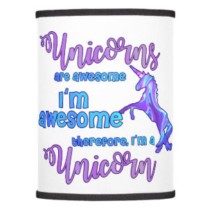 Pastel Rainbow I'm A Unicorn Lamp Shade