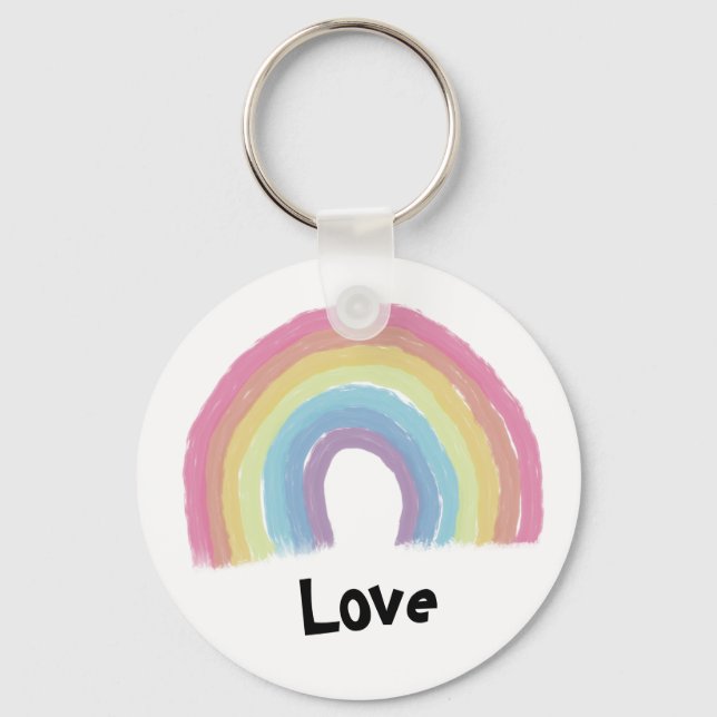 Pastel rainbow keychain (Front)
