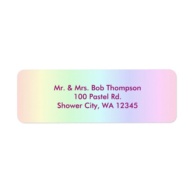 Pastel Rainbow Label (Front)