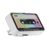 Pastel Rainbow Label Cassette Portable Speaker (Side)