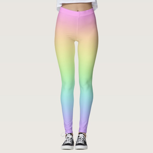 Pastel Rainbow Leggings (Front)