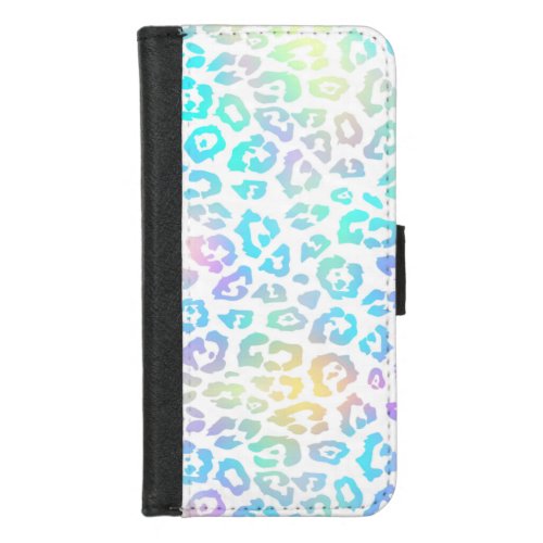 Pastel Rainbow Leopard Pattern  iPhone 87 Wallet Case