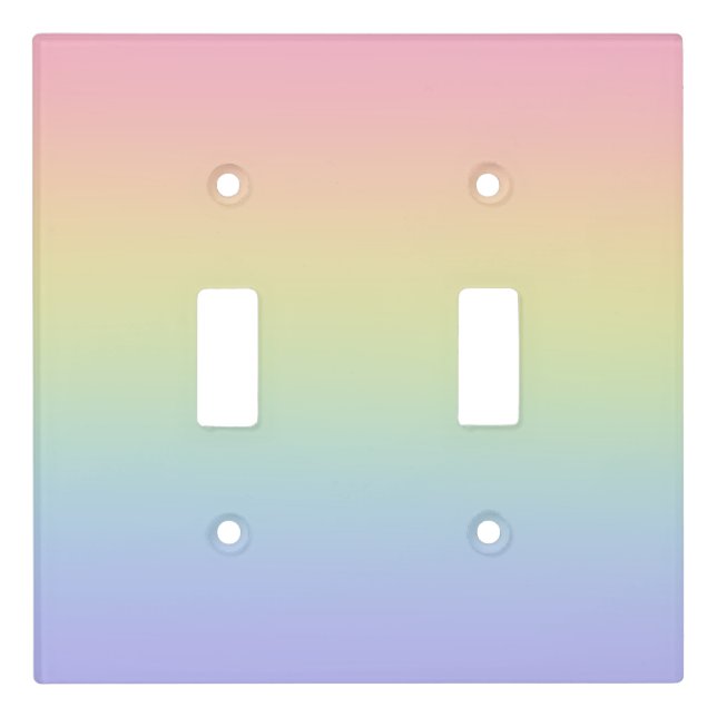 Pastel Rainbow Light Switch Cover (Front)