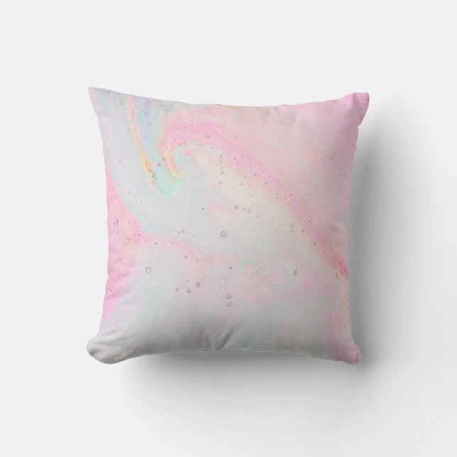 PASTEL RAINBOW MARBLE INSPIRED CUSHION (Front)